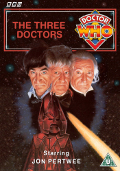 Michael's retro DVD cover for The Three Doctors, art by Alister Pearson
