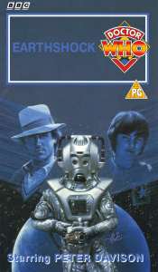 Michael's higher res VHS cover for Earthshock, art by Alister Pearson