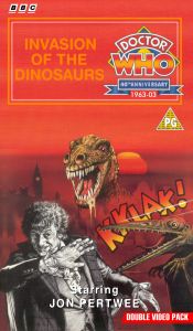 Michael's VHS cover for Invasion of the Dinosaurs, art by Chris Achileos