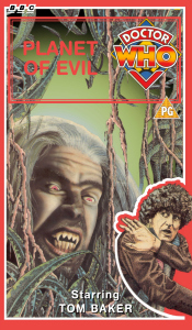 Michael's VHS cover for Planet of Evil, art by Mike Little