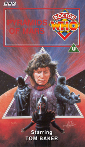Michael's VHS cover for Pyramids of Mars, art by Alister Pearson