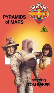 Michael's VHS cover for Pyramids of Mars, art by Chris Achilleos