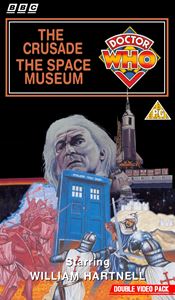 Michael's VHS cover for The Crusade and The Space Museum doublepack, art by David McAllister & Andrew Skilleter