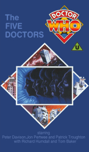 Michael's VHS cover for The Five Doctors, book art by Andrew Skilleter