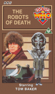 Michael's VHS cover for The Robots of Death, art by Alister Pearson